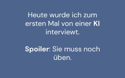 Wenn die KI 2 x klingelt